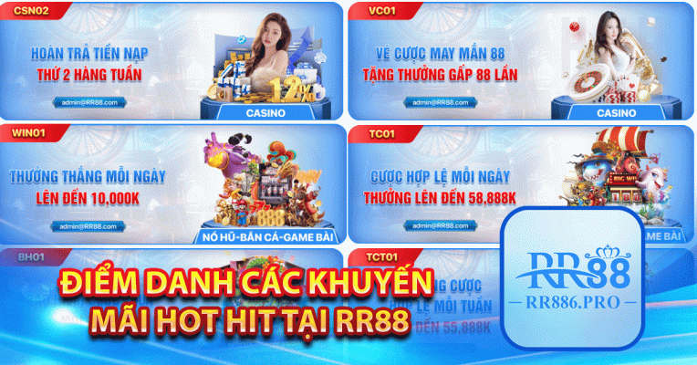 Điểm danh các khuyến mãi hot hit tại RR88